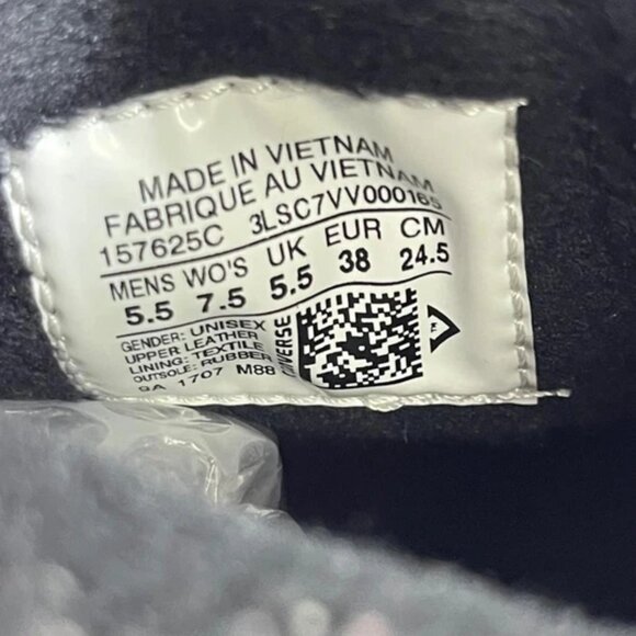 Converse CTAS 70 Punk Boot HI 157625C Black Leather Fashion Sneakers Women's 7.5 - Picture 9 of 14